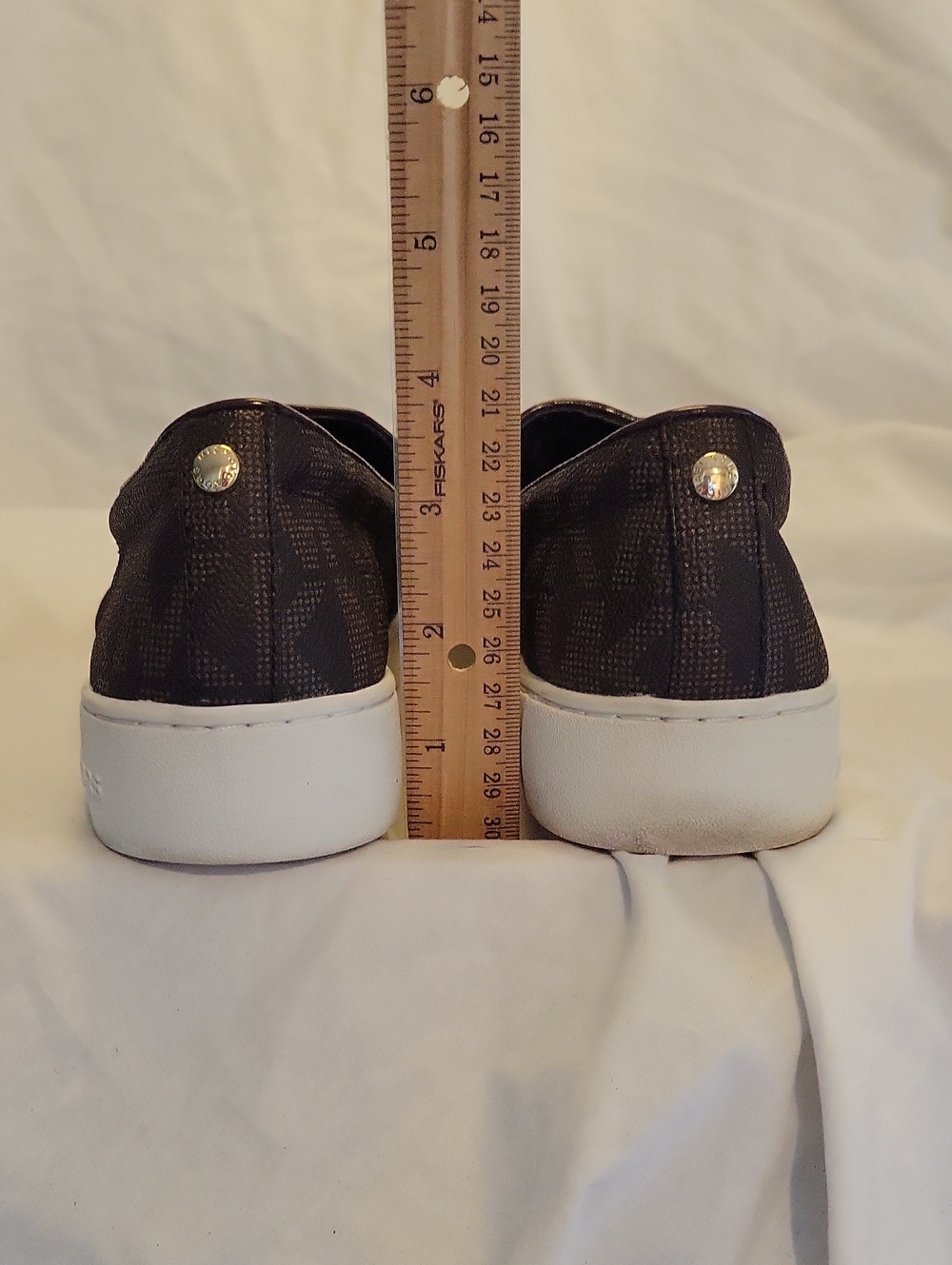 Michael Kors Brown Logo Slip-On Sneakers with White Sole - Picture 6 of 9